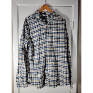 Rye By Hawker Rye Men's XLT BLUE YELLOW PLAID Button-Up‎ Shirt